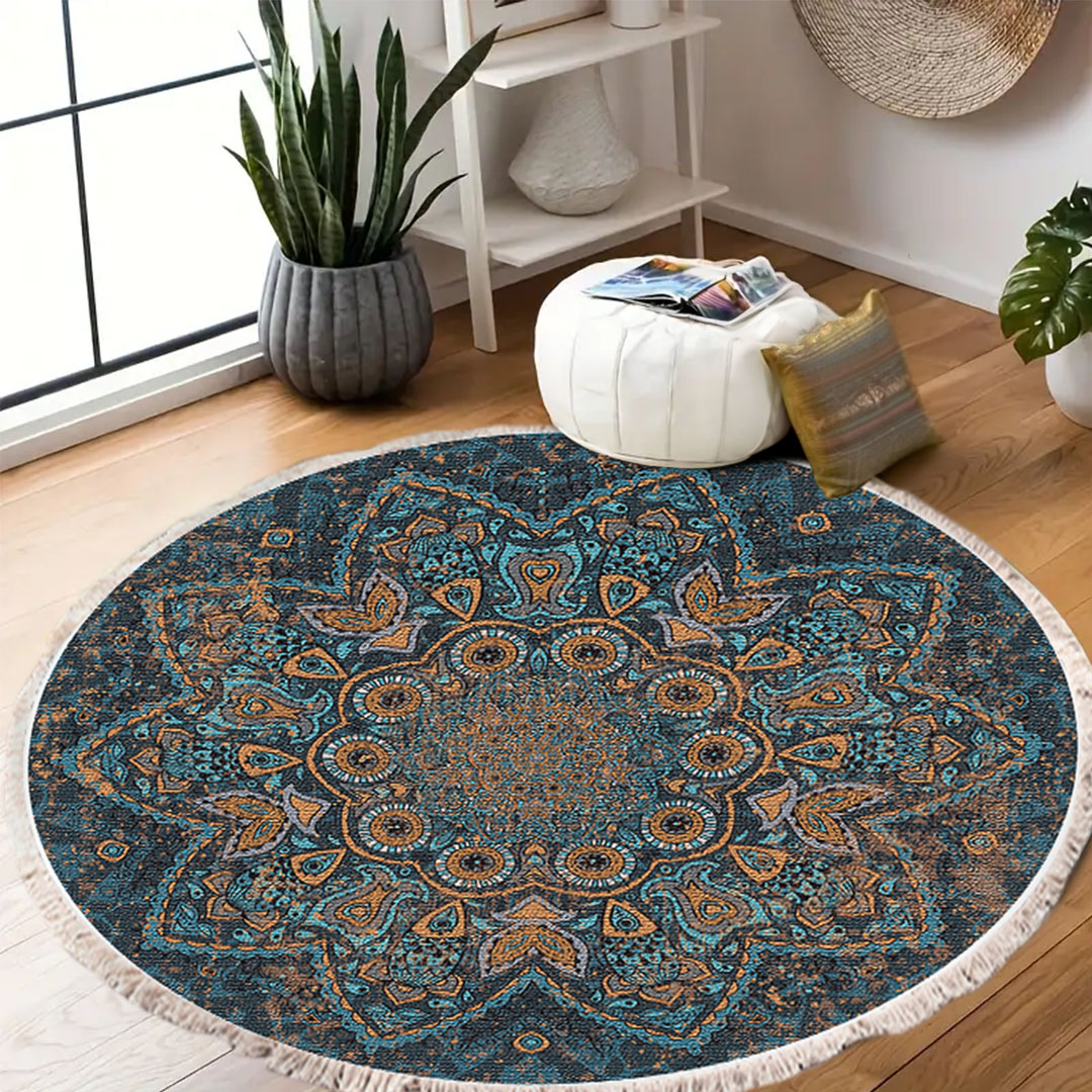 Soga 120Cm Mandala Pattern Circle Area Rugs For Living Room Lounge, Anti-Slip Doormat, Home Decor, Home &Amp; Living, Home Decor, Rugs, Shaggy Rugs, ,  - Nz Depot 7