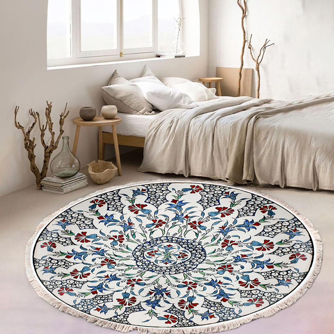 Soga 120Cm Mandala Round Area Thick Anti-Slip Doormat, Home Decor, Home &Amp; Living, Home Decor, Rugs, Shaggy Rugs, ,  - Nz Depot 3