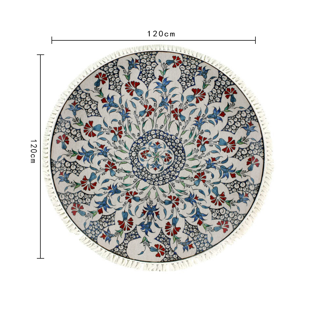 Soga 120Cm Mandala Round Area Thick Anti-Slip Doormat, Home Decor, Home &Amp; Living, Home Decor, Rugs, Shaggy Rugs, ,  - Nz Depot 6