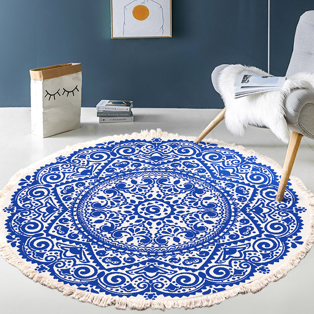 Soga 120Cm Mandala Round Tapestry Indian Area Rug For Living Room Lounge, Anti-Slip Doormat, Home Decor, Home &Amp; Living, Home Decor, Rugs, Shaggy Rugs, ,  - Nz Depot 3