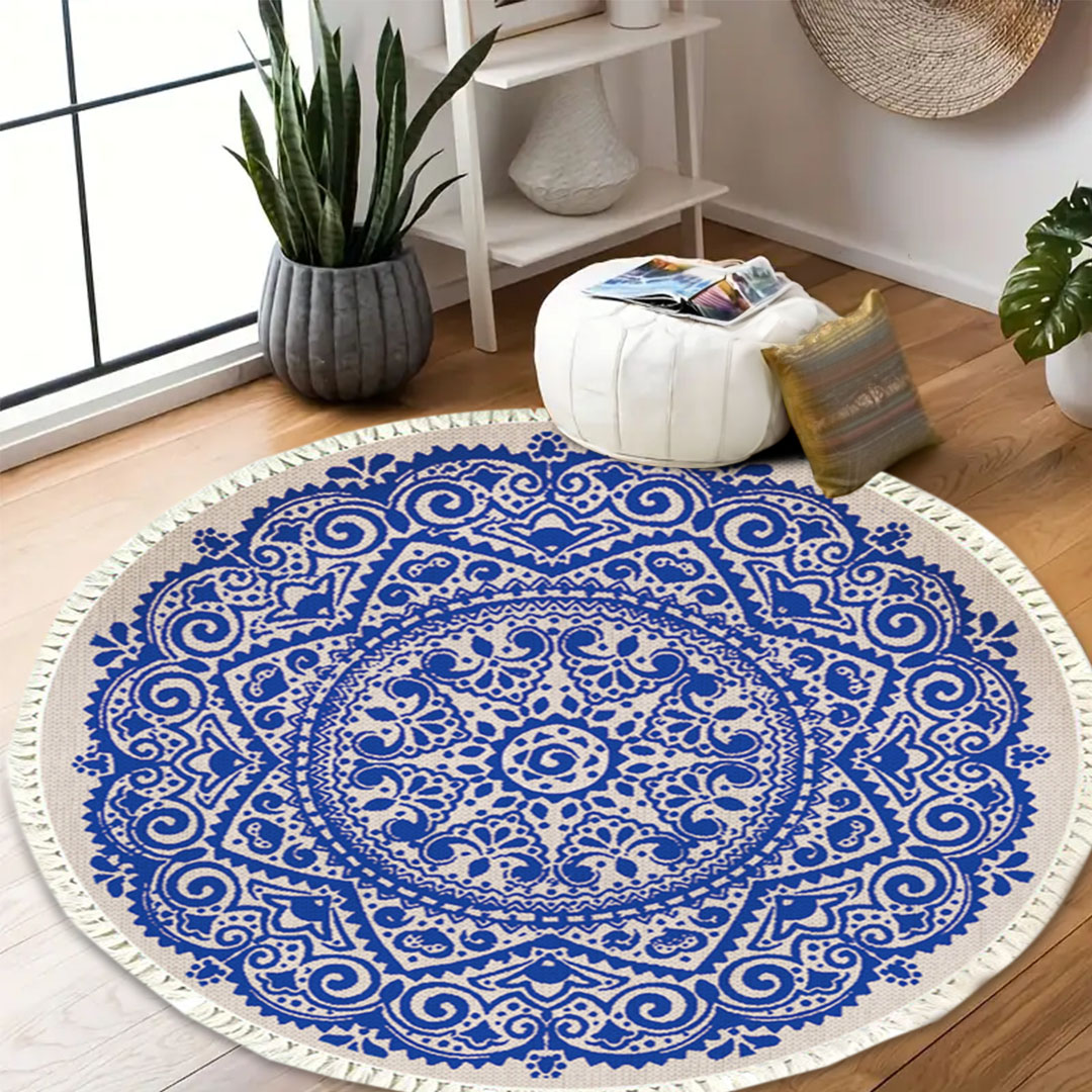 Soga 120Cm Mandala Round Tapestry Indian Area Rug For Living Room Lounge, Anti-Slip Doormat, Home Decor, Home &Amp; Living, Home Decor, Rugs, Shaggy Rugs, ,  - Nz Depot 7