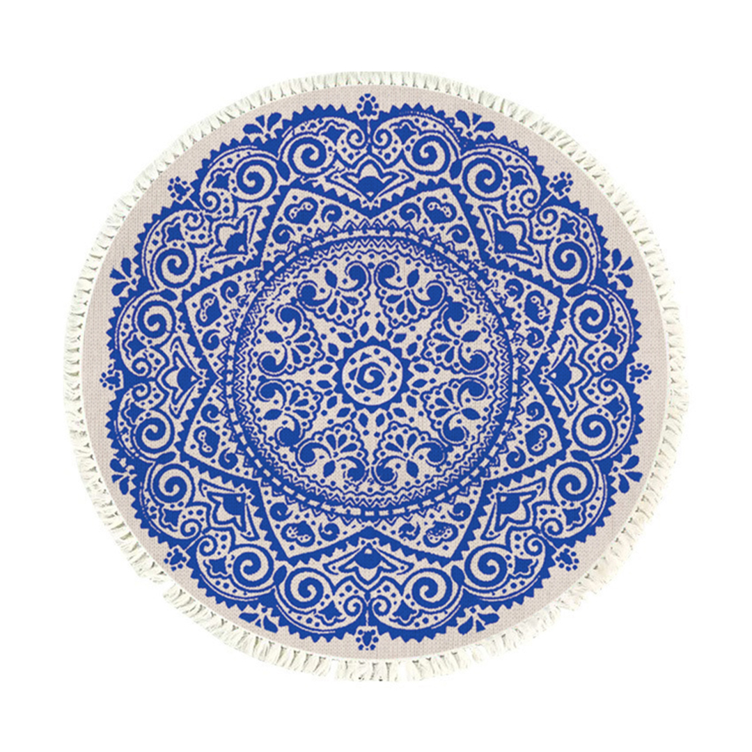 Soga 120Cm Mandala Round Tapestry Indian Area Rug For Living Room Lounge, Anti-Slip Doormat, Home Decor, Home &Amp; Living, Home Decor, Rugs, Shaggy Rugs, ,  - Nz Depot 1