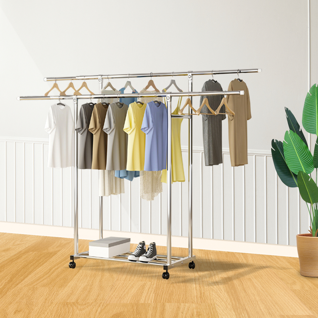 Soga 120Cm Stainless Steel Floor-Standing Clothes Rack - Durable And Space-Saving Laundry Organizer, Home &Amp; Living, Laundry, Drying Racks, , ,  - Nz Depot 4