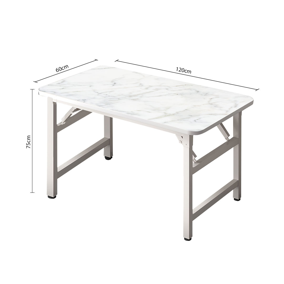 SOGA 120x60 White Foldable Computer Study Table Easy Assembly Desk No Chair, Furniture, Living Room Furniture, Tables, , ,  - NZ DEPOT 6