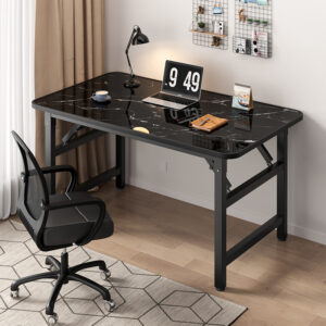 SOGA 120x60cm Black Foldable Computer Study Table Easy Assembly Desk No Chair, Furniture, Living Room Furniture, Tables, , ,  - NZ DEPOT 2