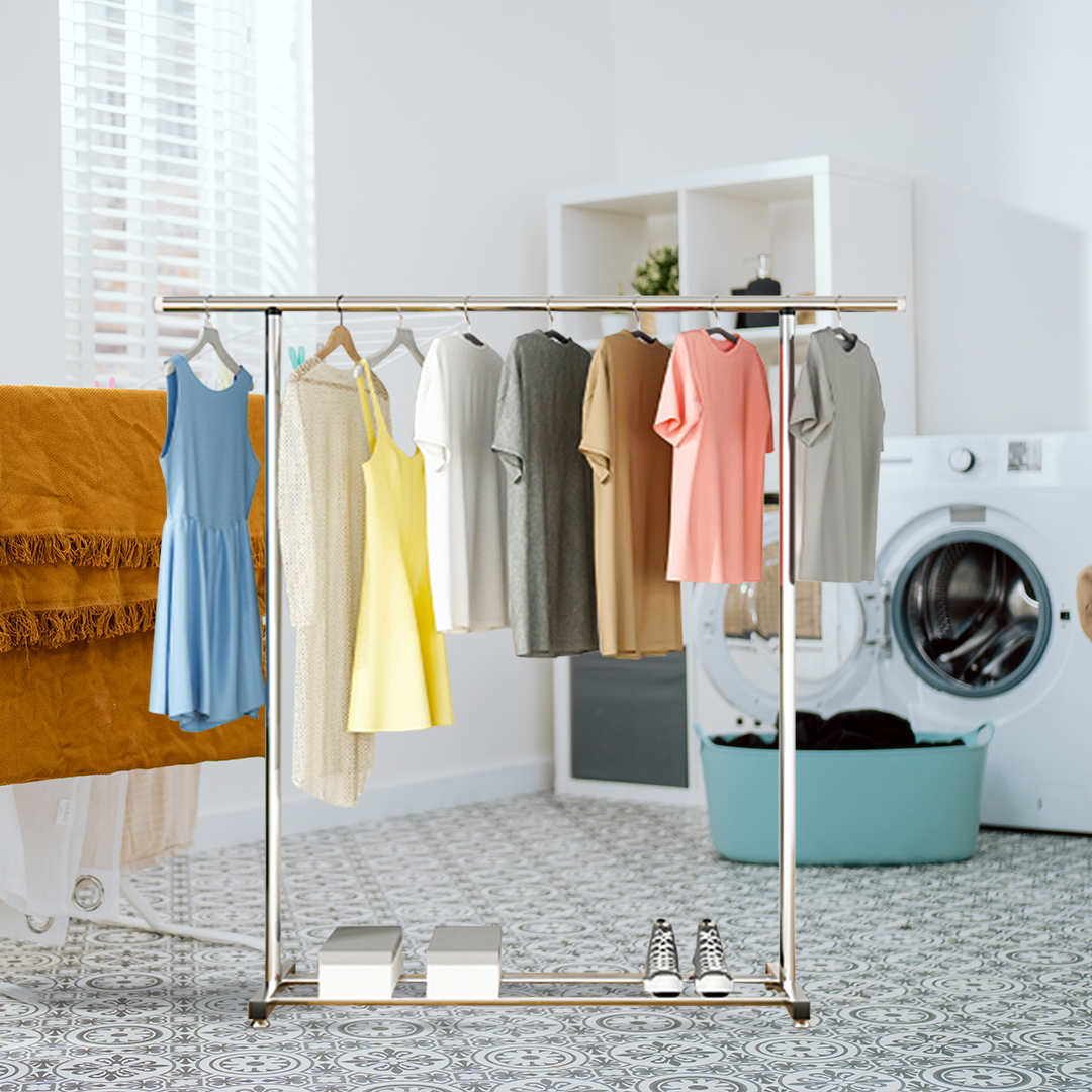 Soga 125Cm Stainless Steel Floor-Standing Clothes Rack - Durable And Space-Saving Laundry Organizer, Home &Amp; Living, Laundry, Drying Racks, , ,  - Nz Depot 6