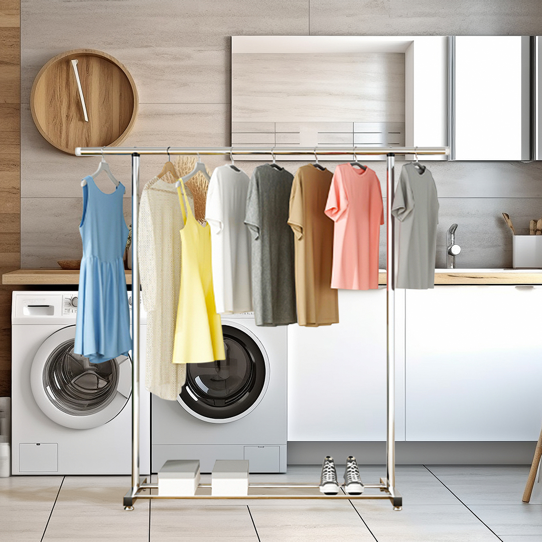 Soga 125Cm Stainless Steel Floor-Standing Clothes Rack - Durable And Space-Saving Laundry Organizer, Home &Amp; Living, Laundry, Drying Racks, , ,  - Nz Depot 7