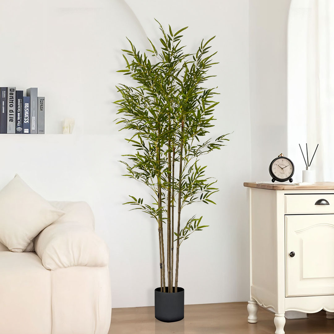 SOGA 180cm Lucky Bamboo Tree Bambusa Vulgaris Artificial Plant w/ 7 Branches Home Accent Decor, Home & Living, Home Decor, Artificial Plants, , ,  - NZ DEPOT 2