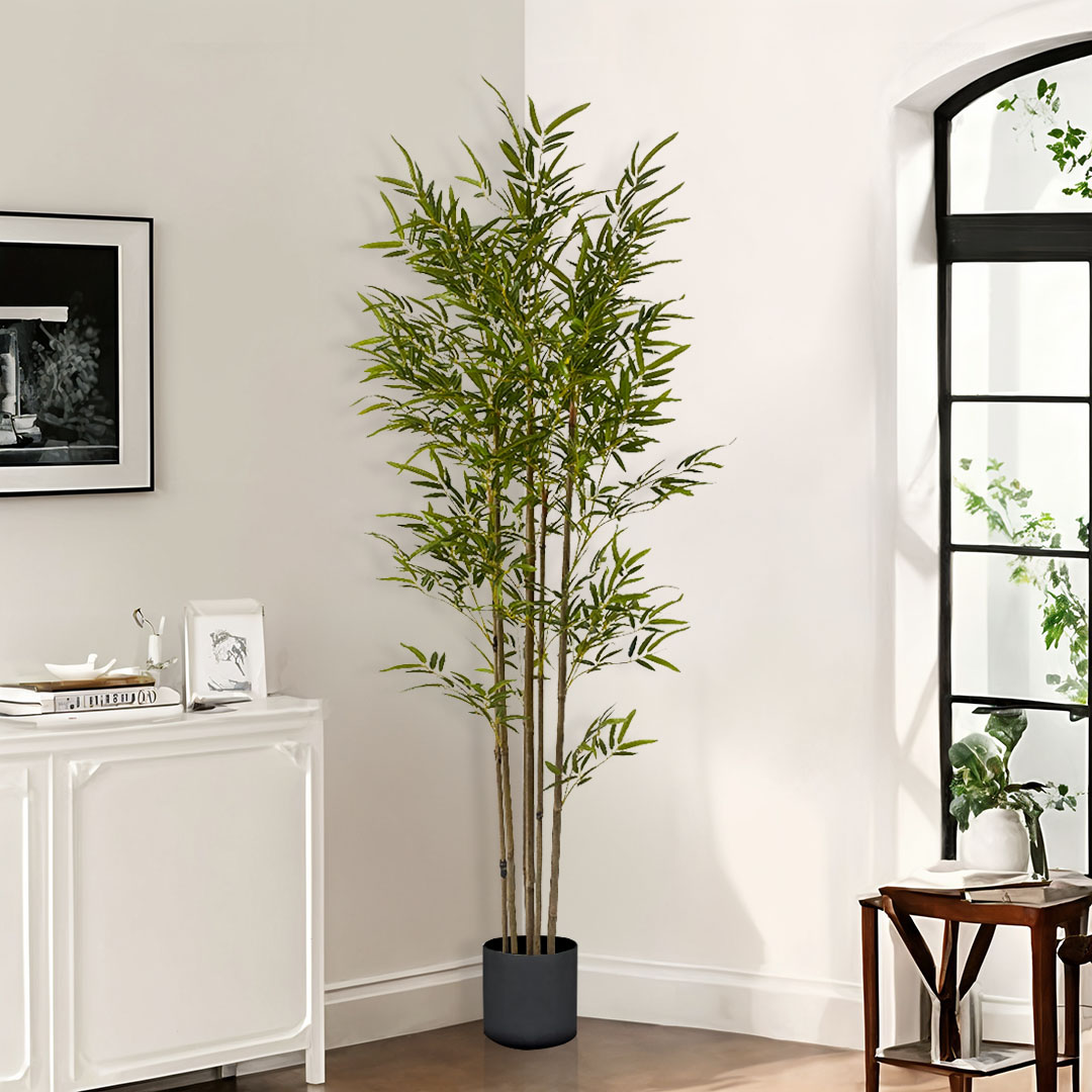 SOGA 180cm Lucky Bamboo Tree Bambusa Vulgaris Artificial Plant w/ 7 Branches Home Accent Decor, Home & Living, Home Decor, Artificial Plants, , ,  - NZ DEPOT 5