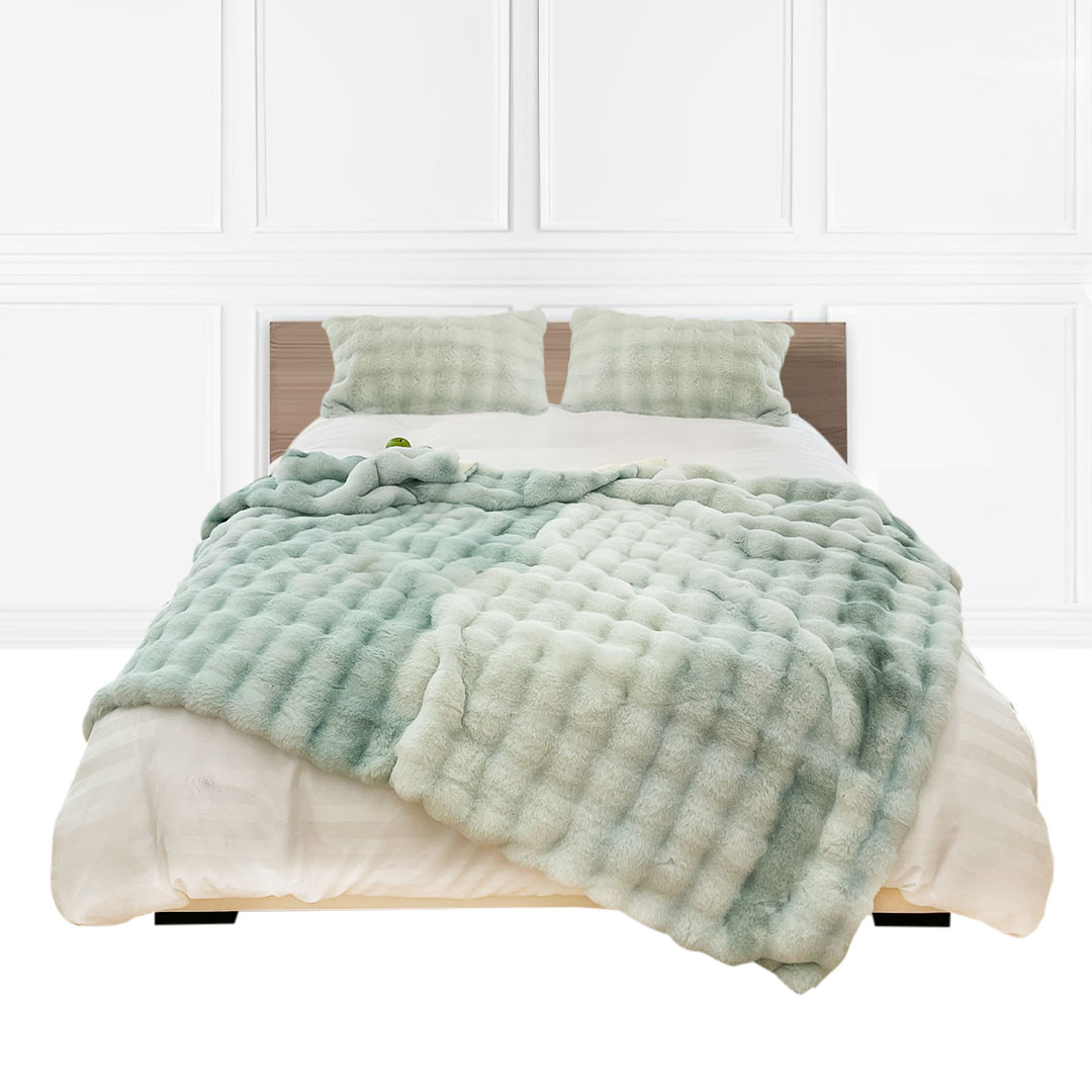 Soga 200Cm Light Green Fuzzy Super Soft And Cozy Fluffy Throw Blanket, Home, Bed Linen, Throws And Blankets, Blankets, ,  - Nz Depot 1