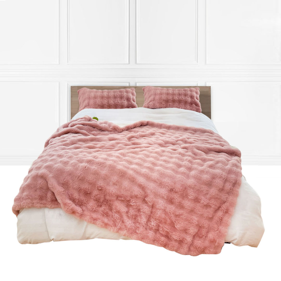 Soga 200Cm Pink Fur Fuzzy Super Soft And Cozy Fluffy Throw Blanket, Home, Bed Linen, Throws And Blankets, Blankets, ,  - Nz Depot 1