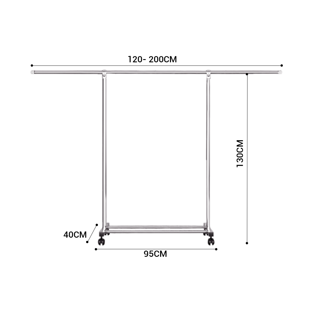 Soga 200Cm Stainless Steel Floor-Standing Clothes Rack - Durable And Space-Saving Laundry Organizer, Home &Amp; Living, Laundry, Drying Racks, , ,  - Nz Depot 4