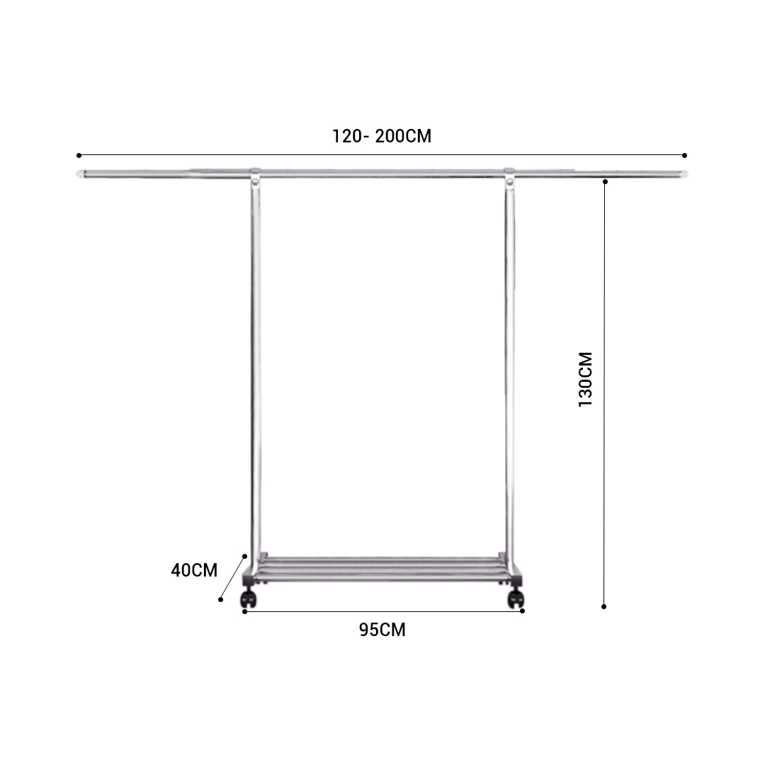 Soga 200Cm Stainless Steel Floor-Standing Clothes Rack - Durable And Space-Saving Laundry Organizer, Home &Amp; Living, Laundry, Drying Racks, , ,  - Nz Depot 3