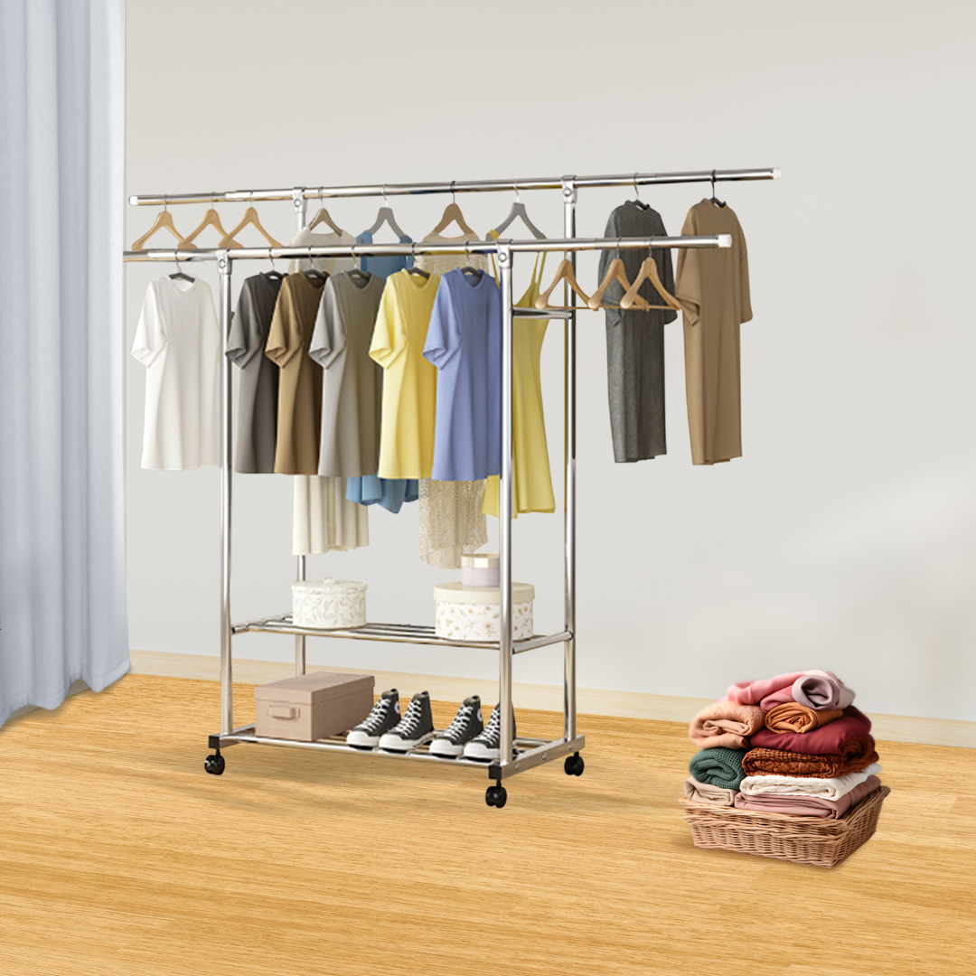 Soga 200Cm Stainless Steel Floor-Standing Clothes Rack - Durable And Space-Saving Laundry Organizer, Home &Amp; Living, Laundry, Drying Racks, , ,  - Nz Depot 4