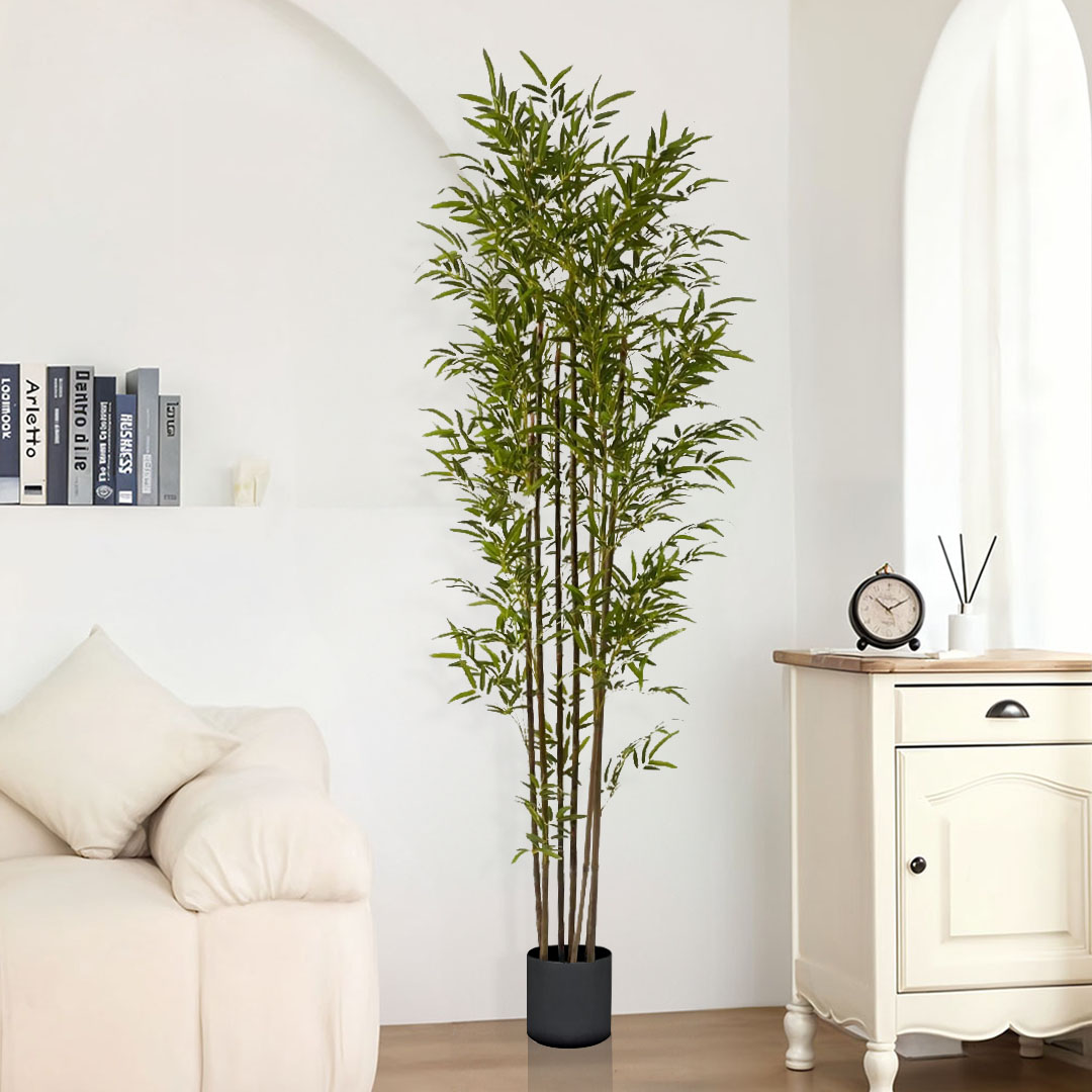 SOGA 210cm Lucky Bamboo Tree Bambusa Vulgaris Artificial Plant w/ 7 Branches Home Accent Decor, Home & Living, Home Decor, Artificial Plants, , ,  - NZ DEPOT 2