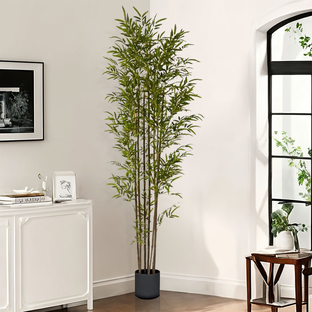 SOGA 210cm Lucky Bamboo Tree Bambusa Vulgaris Artificial Plant w/ 7 Branches Home Accent Decor, Home & Living, Home Decor, Artificial Plants, , ,  - NZ DEPOT 5