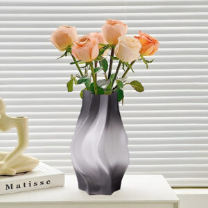 SOGA 26cm Glass Vase Grey with Beautiful glass Bubble Texture Art Vases, Home & Living, Home Decor, Vases, , ,  - NZ DEPOT 2