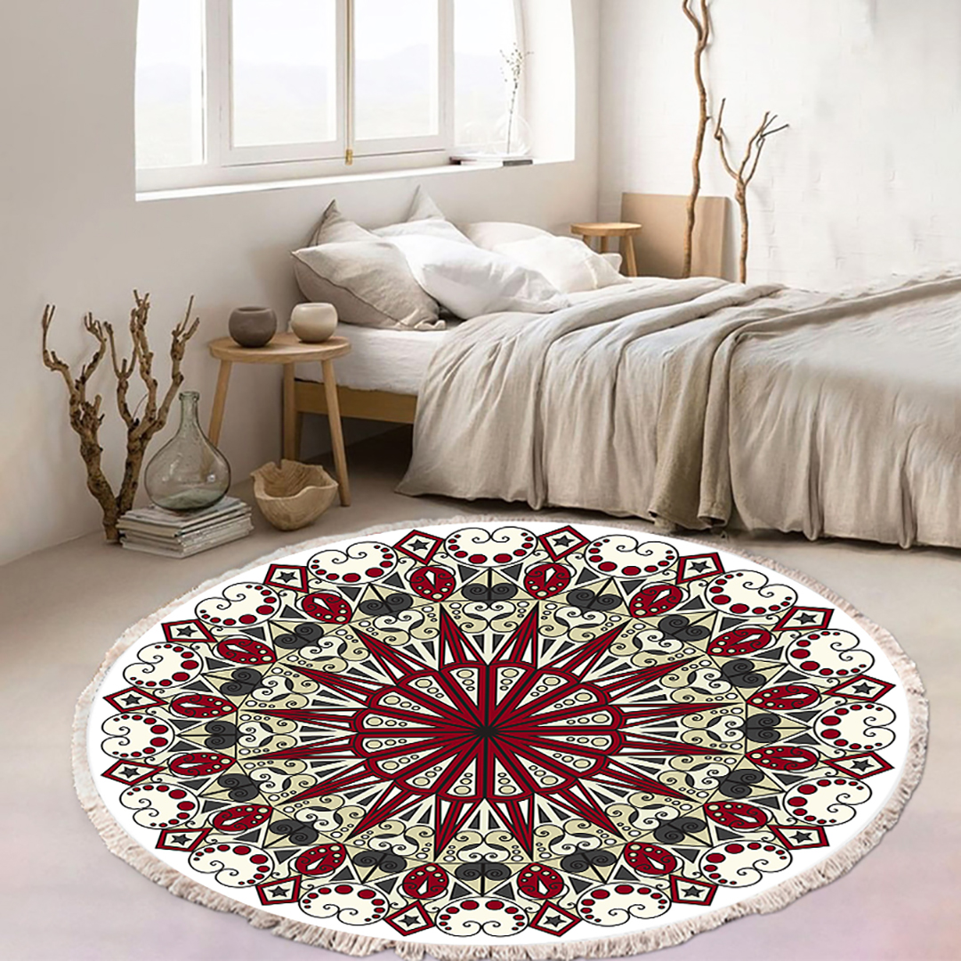 Soga 2X 120Cm Mandala Modern Ethnic Tassel Print Anti-Slip Doormat, Home Decor, Home &Amp; Living, Home Decor, Rugs, Shaggy Rugs, ,  - Nz Depot 2