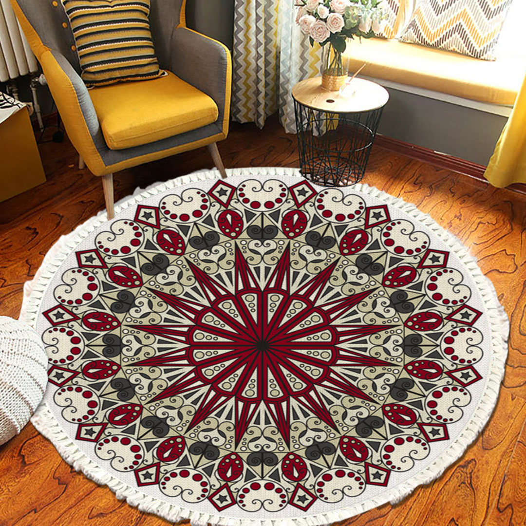 Soga 2X 120Cm Mandala Modern Ethnic Tassel Print Anti-Slip Doormat, Home Decor, Home &Amp; Living, Home Decor, Rugs, Shaggy Rugs, ,  - Nz Depot 5