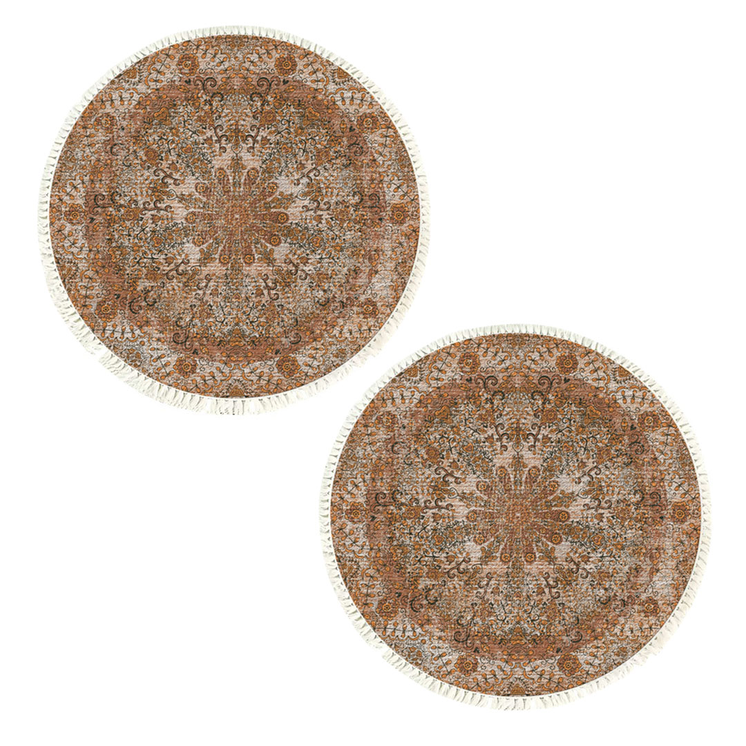 SOGA 2X 120cm Mandala Pattern Circle Area Rugs for Living Room Lounge, Anti-slip Doormat, Home Decor, Home & Living, Home Decor, Rugs, Shaggy Rugs, ,  - NZ DEPOT 1