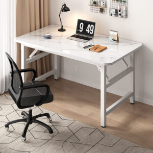 SOGA 2X 120x60x75cm White Foldable Computer Study Table Easy Assembly Desk No Chair, Furniture, Living Room Furniture, Tables, , ,  - NZ DEPOT 2