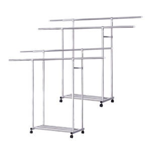 SOGA 2X 200cm Stainless Steel Floor-Standing Clothes Rack - Durable and Space-Saving Laundry Organizer, Home & Living, Laundry, Drying Racks, , ,  - NZ DEPOT 1