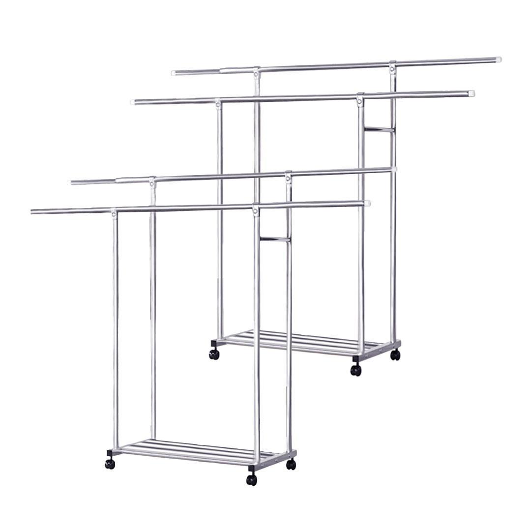 Soga 2X 200Cm Stainless Steel Floor-Standing Clothes Rack - Durable And Space-Saving Laundry Organizer, Home &Amp; Living, Laundry, Drying Racks, , ,  - Nz Depot 1