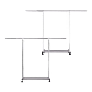 SOGA 2X 240cm Stainless Steel Floor-Standing Clothes Rack - Durable and Space-Saving Laundry Organizer, Home & Living, Laundry, Drying Racks, , ,  - NZ DEPOT 1