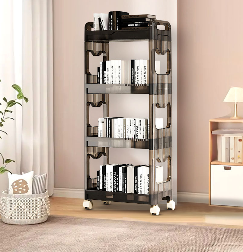 Soga 2X 38X24Cm Black 3 Tier Bookshelf &Amp; Cosmetic Storage Organizer Trolley Rack, Home &Amp; Living, Bedroom, Bedroom Storage Solutions, , ,  - Nz Depot 2