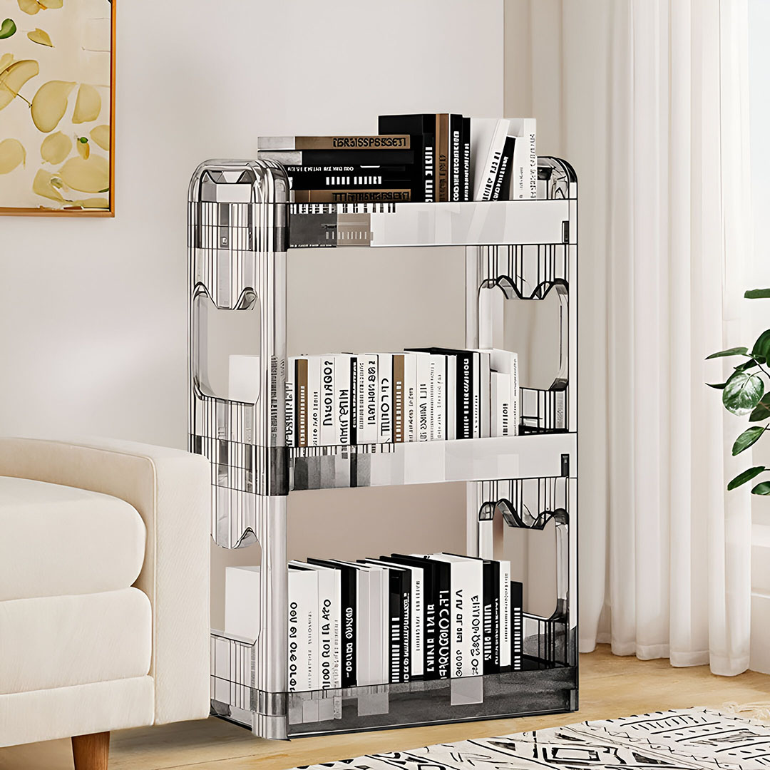 Soga 2X 38X24Cm Clear 3 Tier Bookshelf &Amp; Cosmetic Storage Organizer Trolley Rack, Home &Amp; Living, Bedroom, Bedroom Storage Solutions, , ,  - Nz Depot 3