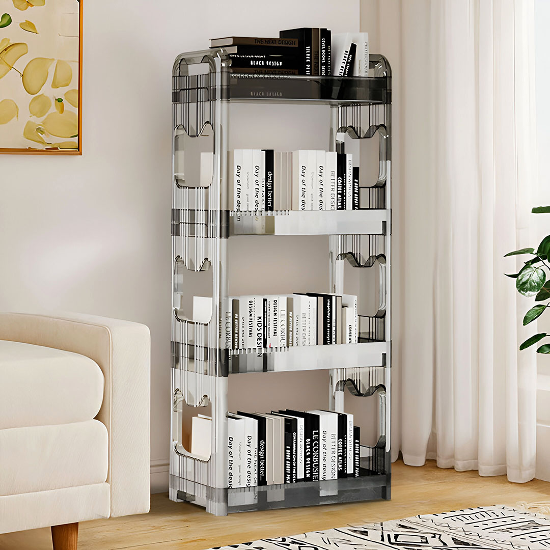 Soga 2X 38X24Cm Clear 3 Tier Bookshelf &Amp; Cosmetic Storage Organizer Trolley Rack, Home &Amp; Living, Bedroom, Bedroom Storage Solutions, , ,  - Nz Depot 2