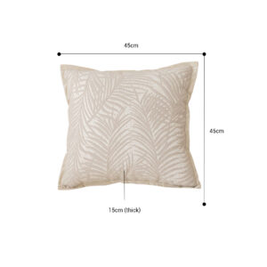 SOGA 2X 45cm Elegant Palm Leaf Texture & Jacquard Square Throw Pillow, Furniture, Living Room Furniture, Occasional Chairs, , ,  - NZ DEPOT 2