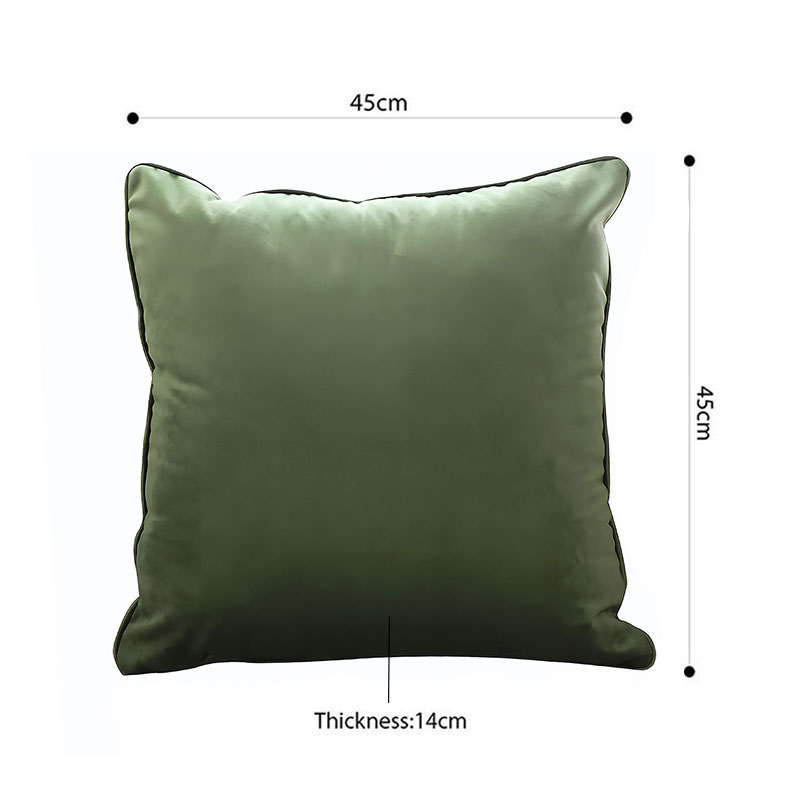 Soga 2X 45Cm Subtle Army Green Foliage Velvet Square Throw Pillow, Furniture, Living Room Furniture, Occasional Chairs, , ,  - Nz Depot 5