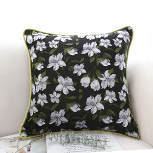 SOGA 2X 45cm Subtle Foliage Green Pillow Subtle Orchid Blossom Square Throw Pillow, Furniture, Living Room Furniture, Occasional Chairs, , ,  - NZ DEPOT 2