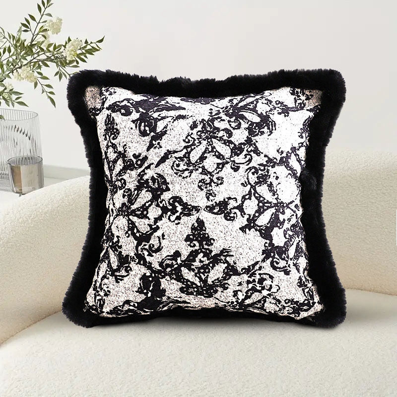 Soga 2X 45Cm Vintage Black Herringbone Pillowcase Set &Amp; Square Throw Pillow, Furniture, Living Room Furniture, Occasional Chairs, , ,  - Nz Depot 3