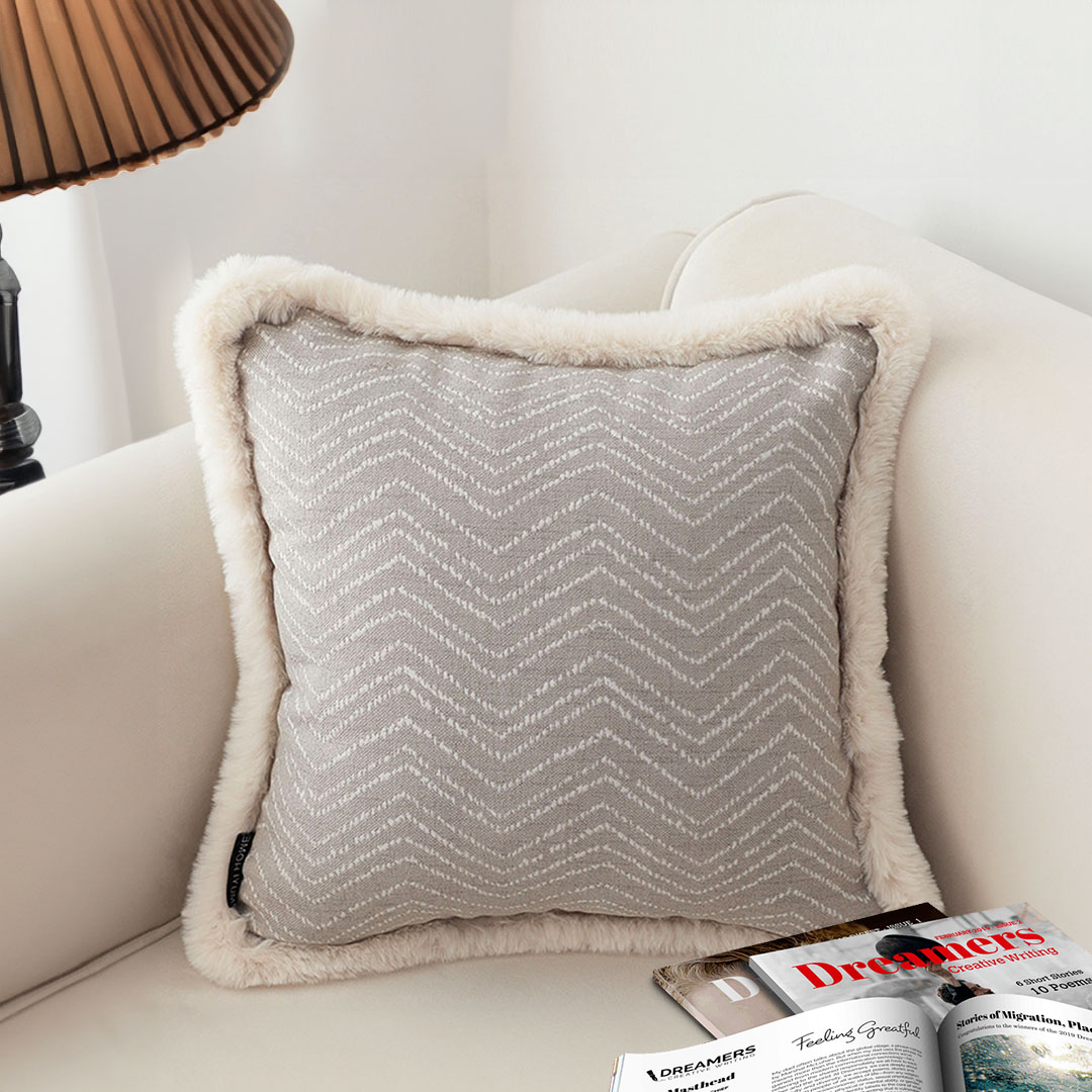 Soga 2X 45Cm Wabi-Sabi Herringbone Square Throw Pillow, Furniture, Living Room Furniture, Occasional Chairs, , ,  - Nz Depot 4