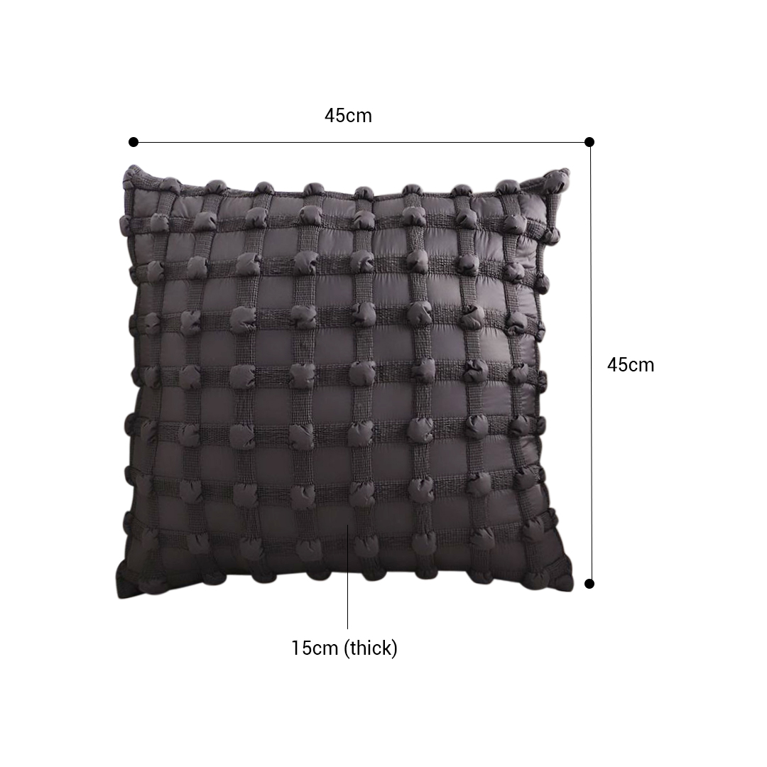 Soga 2X 50Cm Black Medieval-Style Puff Rivet Square Product Throw Pillow, Furniture, Living Room Furniture, Occasional Chairs, , ,  - Nz Depot 2