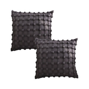 SOGA 2X 50cm Black Medieval-style Puff Rivet Square Product Throw Pillow, Furniture, Living Room Furniture, Occasional Chairs, , ,  - NZ DEPOT 1