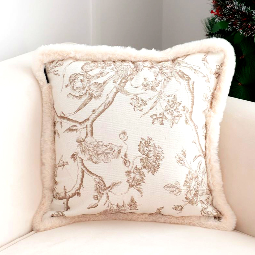 SOGA 2X 50cm Light Luxury French Style Printed Plush Pillow Set Throw Pillow, Furniture, Living Room Furniture, Occasional Chairs, , ,  - NZ DEPOT 3