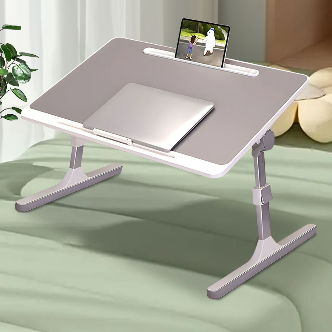 SOGA 2X 60X40cm Grey Small Laptop Bed Portable Foldable Study Table Adjustable, Desks & Computer Tables, , , , ,  - NZ DEPOT 3