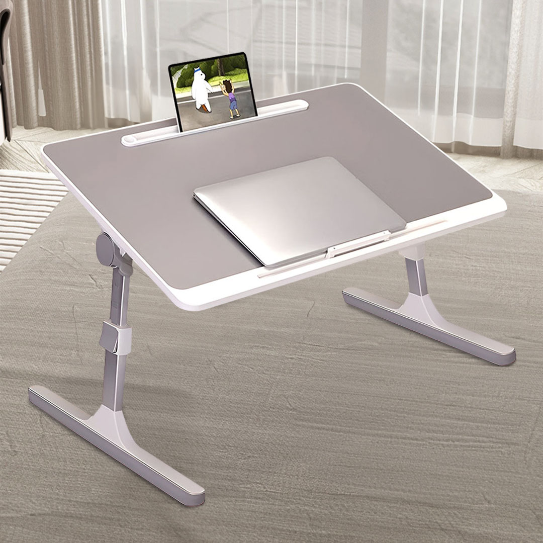 SOGA 2X 60X40cm Grey Small Laptop Bed Portable Foldable Study Table Adjustable, Desks & Computer Tables, , , , ,  - NZ DEPOT 4