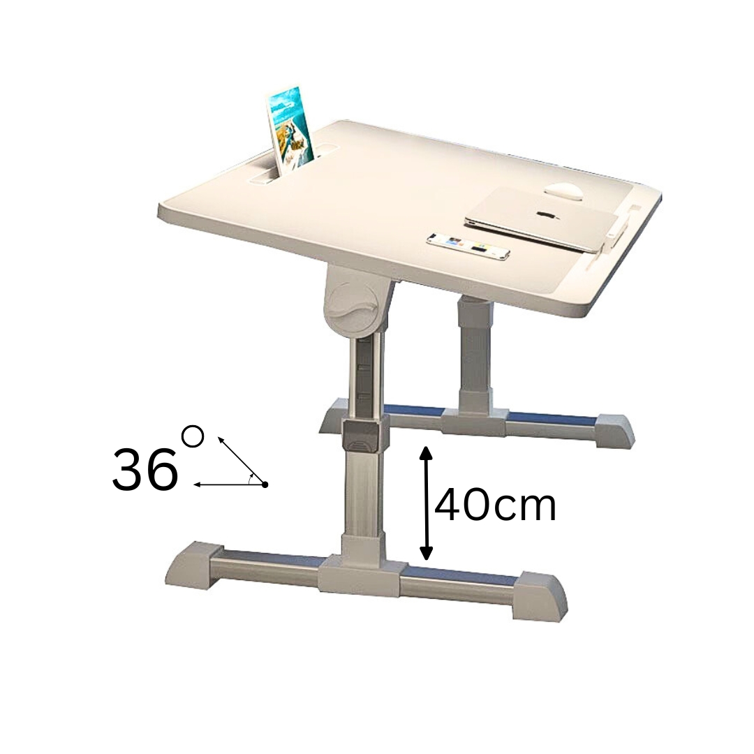 SOGA 2X 60X40cm Grey Small Laptop Bed Portable Foldable Study Table Adjustable, Desks & Computer Tables, , , , ,  - NZ DEPOT 2