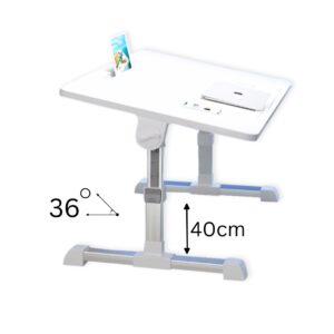 SOGA 2X 60X40cm White Small Laptop Bed Portable Foldable Study Table Adjustable, Desks & Computer Tables, , , , ,  - NZ DEPOT 2