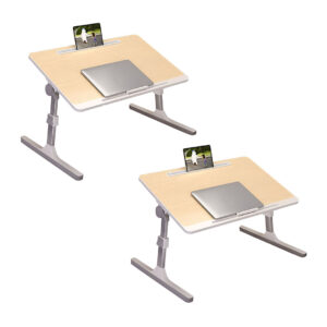 SOGA 2X 60X40cm Wood Small Laptop Bed Portable Foldable Study Table Adjustable BedTableA10X2 NZ DEPOT - NZ DEPOT