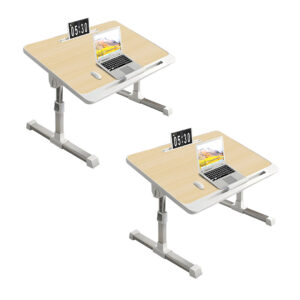 SOGA 2X 60X40cm Wood Small Laptop Bed Portable Foldable Study Table Adjustable BedTableA6X2 NZ DEPOT - NZ DEPOT