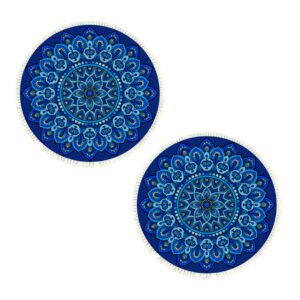 SOGA 2X 90cm Blue Mandala Round Carpet for Living Room Bedroom Anti-slip Doormat, Home Decor, Home & Living, Home Decor, Rugs, Shaggy Rugs, ,  - NZ DEPOT 1