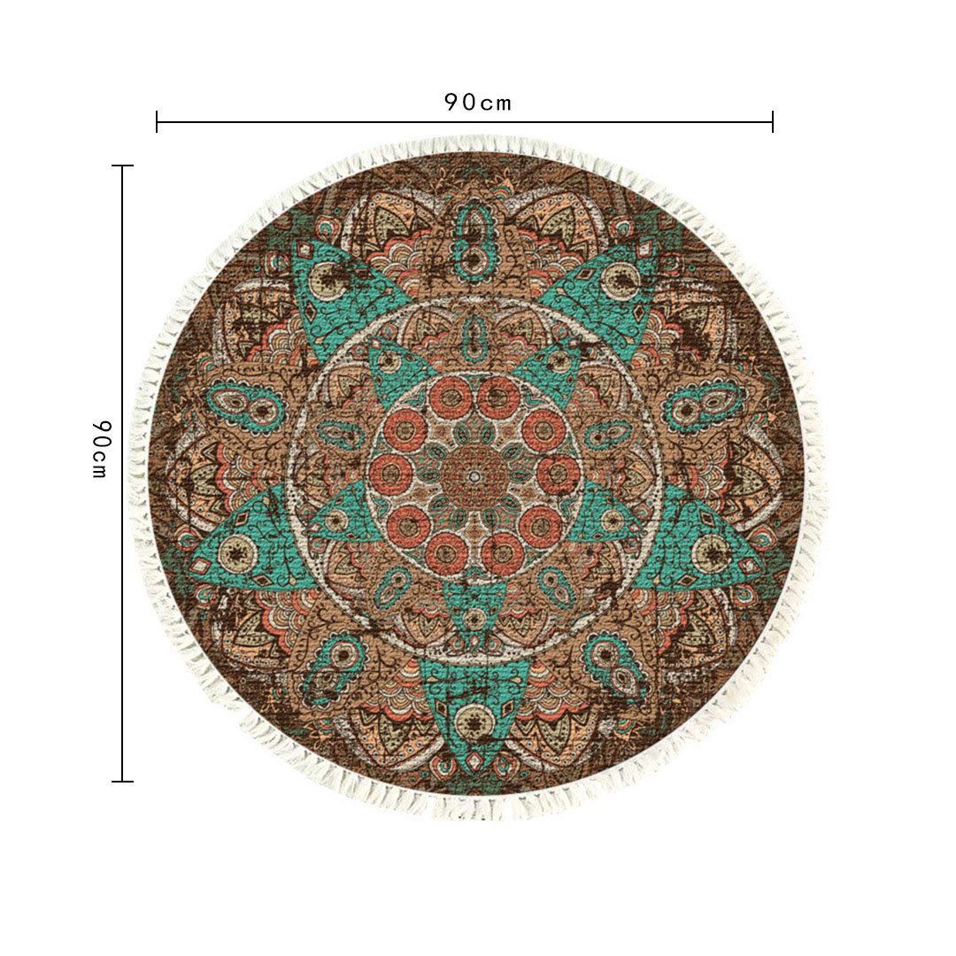 Soga 2X 90Cm Mandala Round Area Thick Anti-Slip Doormat, Home Decor, Home &Amp; Living, Home Decor, Rugs, Shaggy Rugs, ,  - Nz Depot 6