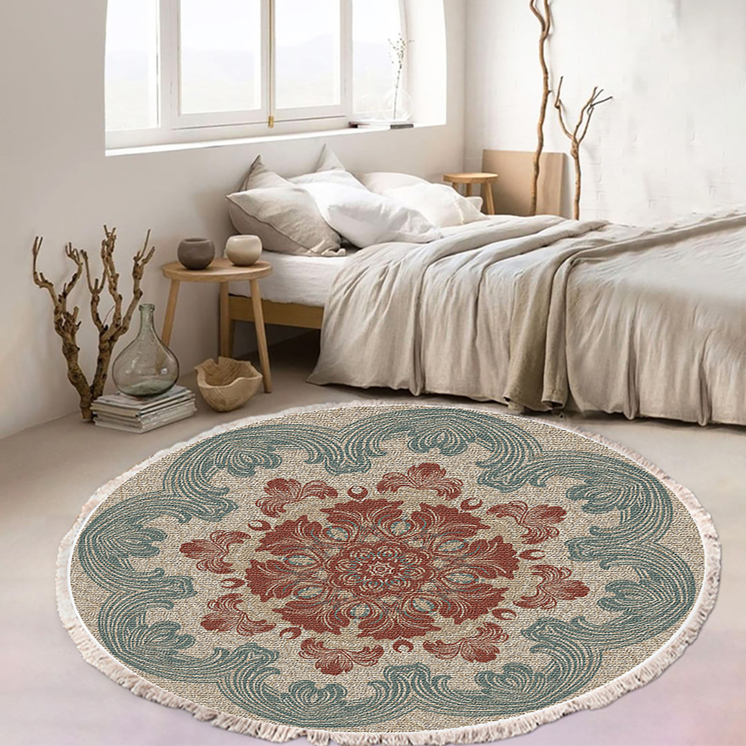 Soga 2X 90Cm Mandala Round Rug Boho Design Hippie Area Rug Anti-Slip Doormat, Home Decor, Home &Amp; Living, Home Decor, Rugs, Shaggy Rugs, ,  - Nz Depot 2