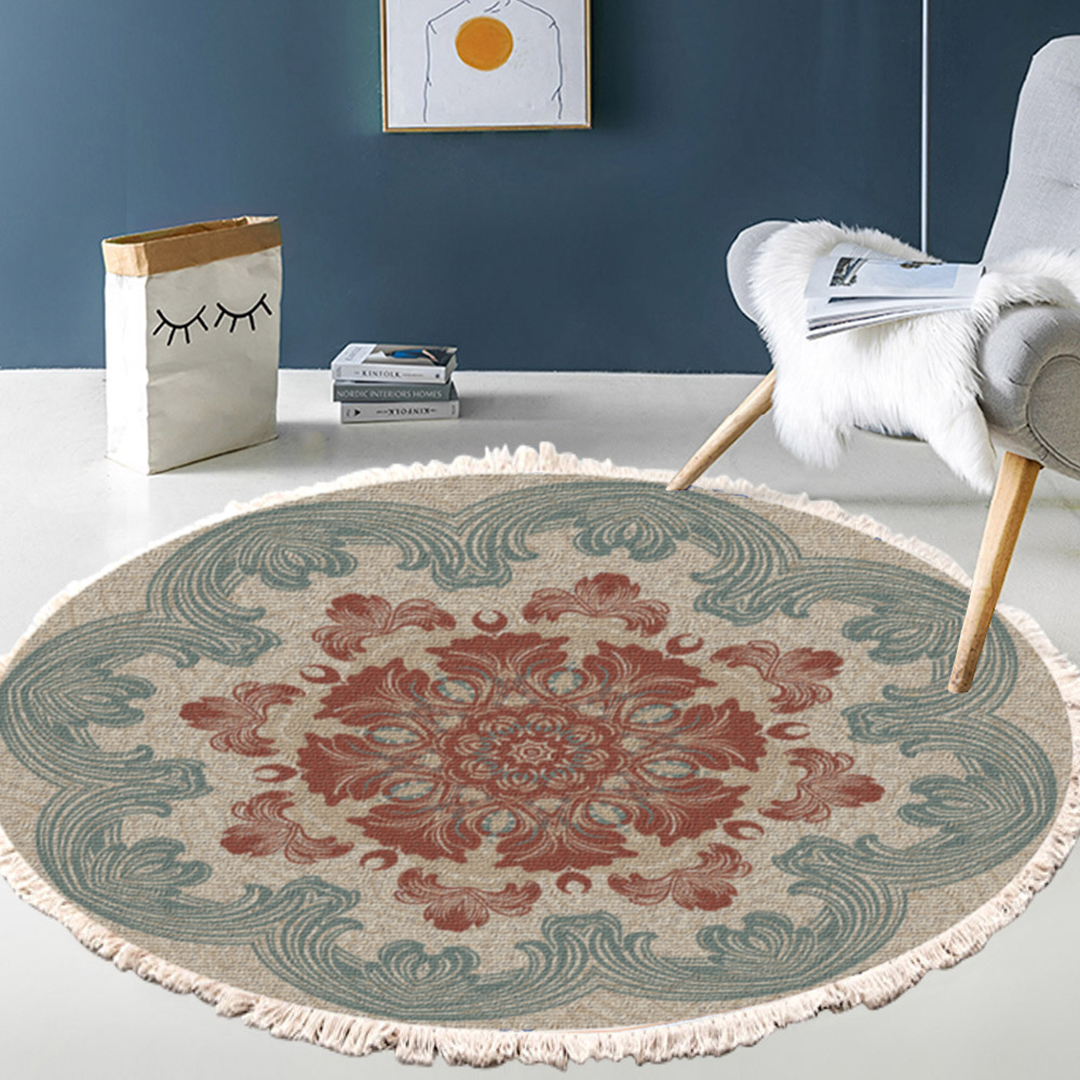 Soga 2X 90Cm Mandala Round Rug Boho Design Hippie Area Rug Anti-Slip Doormat, Home Decor, Home &Amp; Living, Home Decor, Rugs, Shaggy Rugs, ,  - Nz Depot 4