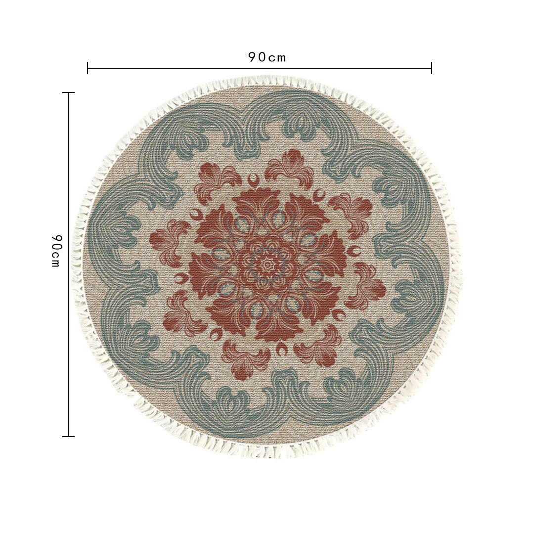 Soga 2X 90Cm Mandala Round Rug Boho Design Hippie Area Rug Anti-Slip Doormat, Home Decor, Home &Amp; Living, Home Decor, Rugs, Shaggy Rugs, ,  - Nz Depot 6